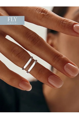 Fly Jewelry 925 Ayar Gümüş Falanks Yüzüğü 172171753 Gri