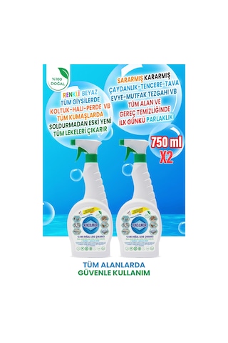 %100 Doğal Bitkisel Leke Çıkarıcı 2 X 750 Ml-gerçekten Leke Çıkarır