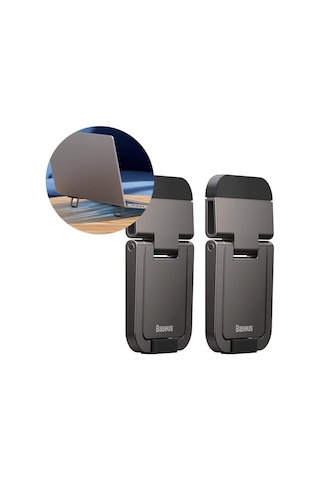 Baseus 2 adet 5MM 3M Yapışkanlı Katlanabilir Ultra Mini Laptop Standı,Portatif Laptop Standı