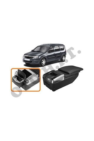Dacia Logan Mcv Mk1 Uyumlu Bardaklıklı Lüks Kol Dayama Kolçak Siyah İthal.