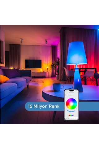Şımart Akıllı Ampul Wifi Rgb 1100 Lümen Yüksek Parlaklık, Uygulama Kontrollü Beyaz - RGB