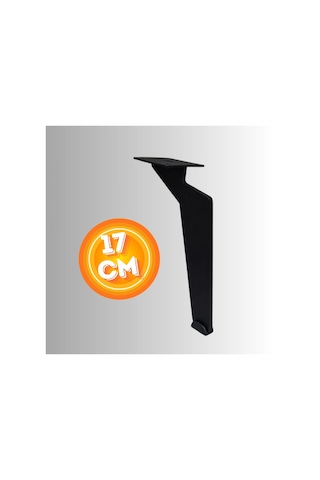 17 Cm Metal Tabanca Ayak Koltuk Ayağı Mobilya Ayağı Ünite Ayağı Konsol Ayağı Puf Berjer Ayağı Siyah