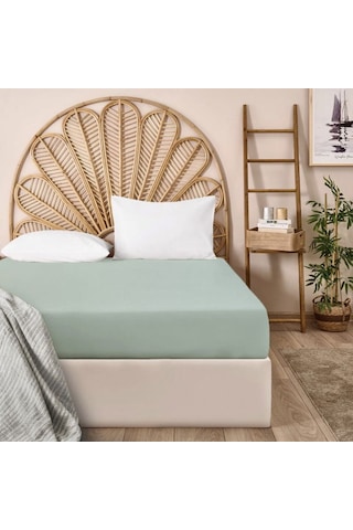 Evidea Soft Basic Tek Kişilik Düz Kenar Çarşaf - Yeşil - 160x240 Cm Yeşil