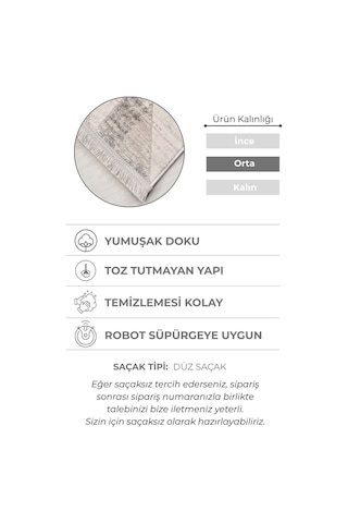 Florance Modern Salon Halısı Geniş Ölçü, Pet Dostu, Yumuşak Dokulu, Kolay Temizlenen, Özel Kesim Gri-beyaz