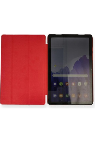 Mey İthalat Samsung Uyumlu Galaxy X200 Tab A8 10.5 Kılıf Tablet Smart Kılıf - Kırmızı Arka Kapak