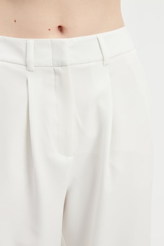 Stella Pulvis Krem Pileli Yüksek Bel Wide Leg Pantolon Krem