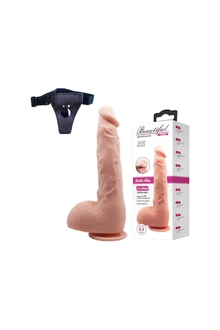 Hızlı Express Baile Real Deal 24 Cm Belden Bağlamalı Realistik Protez Penis Strapon