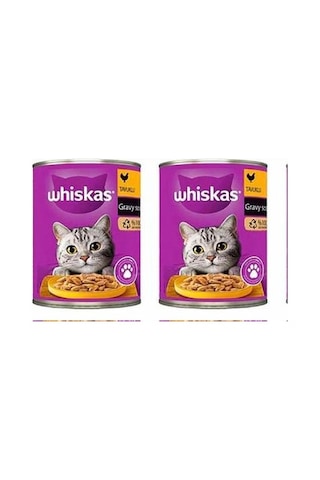 Whiskas Tavuklu Yetişkin Konserve Kedi Maması 400 Gr X 2 Adet