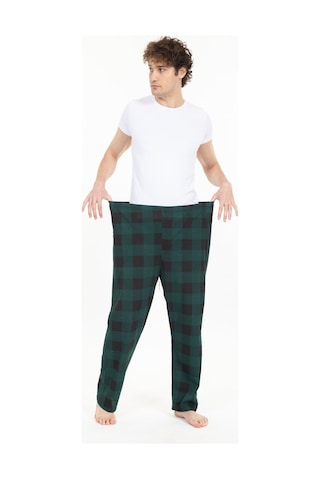 Büyük Beden Erkek Pijama Altı Cepli Fermuarlı Blr-08- 1002 Yeşil