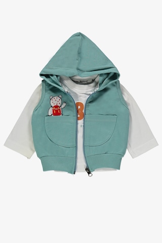 School Bear Cepli Erkek Bebek 2iplik Yelekli Takım Mnk14140 Mint Yeşili