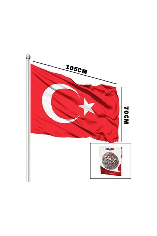 Alpaka Kumaş Ay Yıldızlı Şanlı Türk Bayrağı 70x105 Cm Askı Süsü Resmi Tören Kurumsal Hediye Diğer