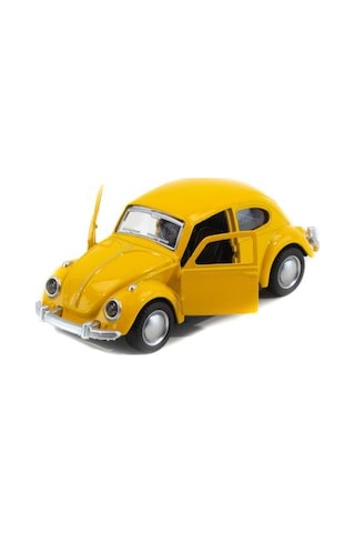Metal Vosvos Araba Sarı Çek Bırak 12  CM