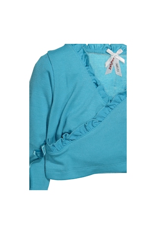 Zeyland Panço Kız Bebek Fırfırlı Kruvaze Kısa Hırka 6Ay-3Yaş -Turkuaz