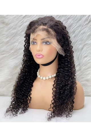 Gerçek Front Lace Tül Peruk Su Dalgası Doğal 65 70cm