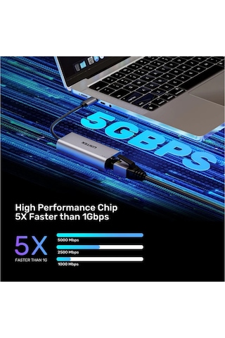 Unitek Usb Type-c - 5gbps Ehernet Adaptörü U1343agy01 Nneunı0001