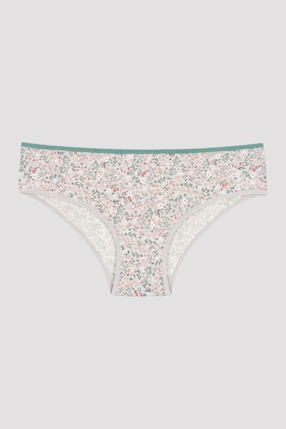 Floral Çiçek Desenli 3lü Cover Çok Renkli Slip Külot Çok Renkli