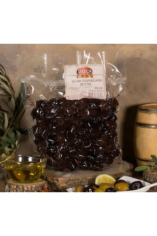Datça Yuvarlama Siyah Zeytin Vakum Paket 500 G