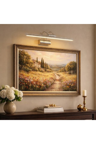 Sarjlı Led Flüt Resim Aplik 6w 3200k Gün Işığı 35cm Duvar Tipi Ayna/tablo Üstü Dekoratif Işık Ip20 İç Mekan Kullanım Krom Kasa Diğer