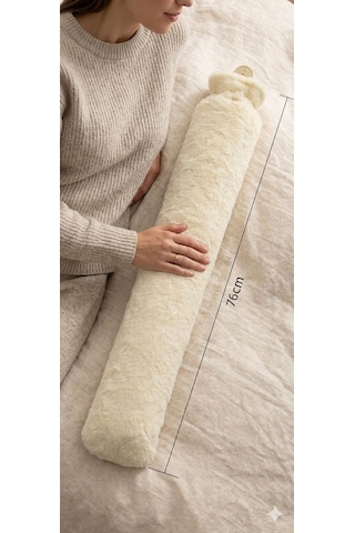 Peluş Kılıflı Uzun Sıcak Su Torbası 76 Cm - Yumuşak Dokulu 2500 Ml Kapasiteli Torba Çok renkli