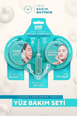 Handytowel 3 Adımlı Anti-Aging Yaşlanma Karşıtı Yüz Bakım Seti