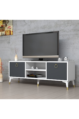 Ferniso Mobilya 138 Cm Tv Ünitesi Beyaz-antrasit