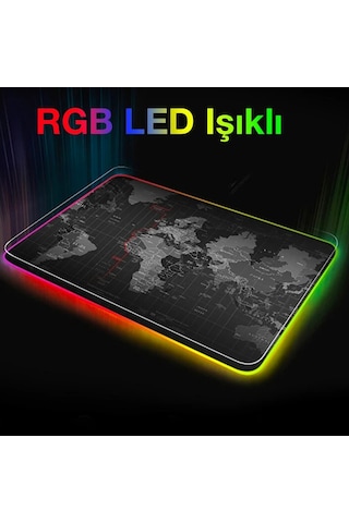 Ally Dünya Desenli Rgb Led Işıklı Oyuncu Mouse Pad 300 250 4mm- 5775