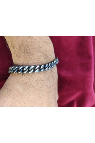 Modagümüşevi 925 Ayar Gümüş Özel Kilitli Gurmet Bileklik