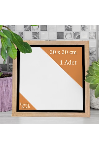 Gold Çerçeveli Tuval 20 x 20 CM Kare Profesyonel %100 Pamuk Boş Tablo