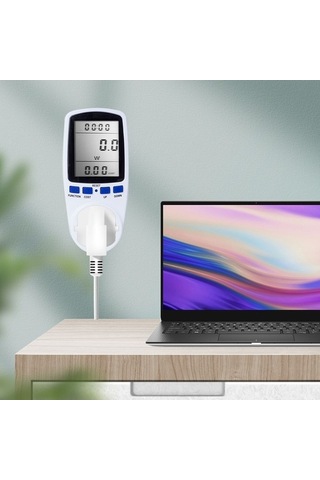 Besthome1 Dijital Elektrik Tüketim Ölçer - Watt Voltaj Frekans Maliyet Takip Cihazı