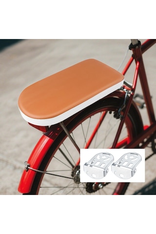 Homyl Bisiklet Arka Koltuk Minderi Hafif 30x15x3.5cm Basit Montaj Kahverengi