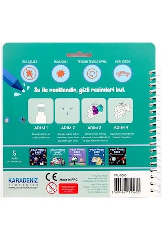 Lino Aqua Magic Book Mandala sihirli Boyama Kitabı Tfl-1003