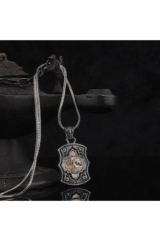 Hayat Ağacı Model 925 Ayar Gümüş Erkek Kolye Zincir Gklhayatagc-G