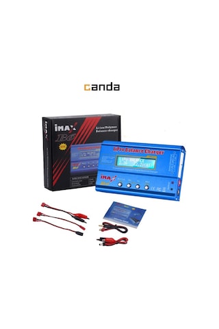 Candagrup Imax B6 80W Adaptörlü Rc Lityum Pil Şarj Cihazı 18650 Pil Şarj