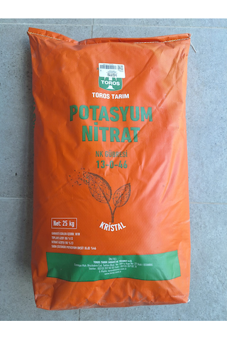 Potasyum Nıtrat Gübre 13-0-46 Kristal 1-3-5-10-25 Kg Suda Tam Çözünür Yüksek Verim Nk Gübre 1 kg