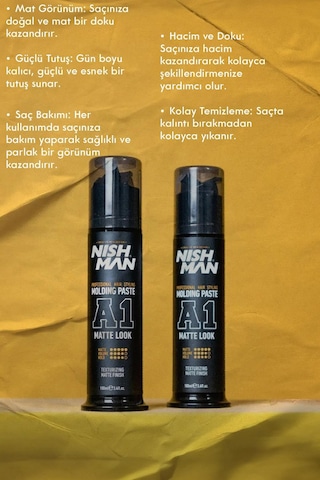 A1 Premium Mat Görünüm Saç Şekillendirici Wax