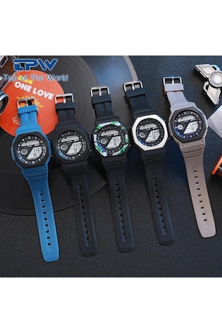 Yingfu Black Tpw Upper Brand Men Digital Watches Fashion Sports Men Band Watches Men Led Screen Watches Siyah