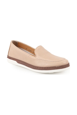 Libero L10.2080 Kadın Casual Jüt Detaylı Lazer Kesim Slip-on Ortopedik Comfort Anne Ayakkabısı Bej