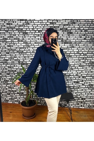 Nurivastore Dora Ceket Bağlama Detaylı Lacivert