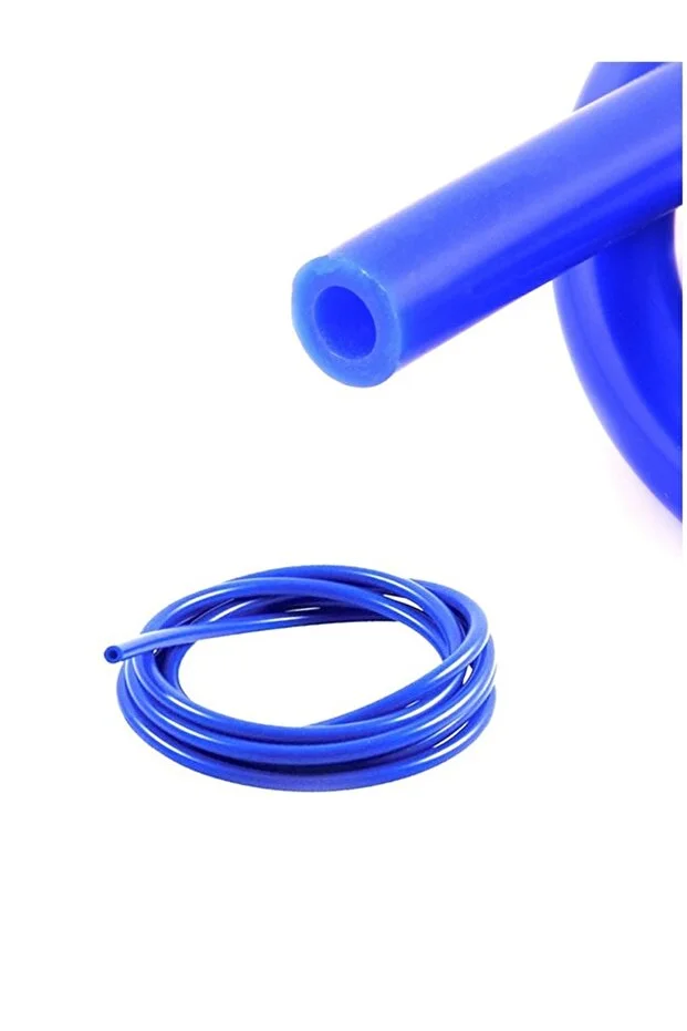 4 Mm Silikon Vakumlu Turbo Hortumu Cam Suyu Sıcak Soğuk Su Hava Hortumu Mavi