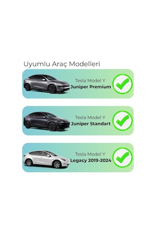 E-garaj Tesla Model Y Juniper İle Uyumlu Alüminyum Sibop Kapak Seti Siyah Renk 4 Adet