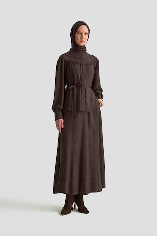 Armine Dantel Şeritli Etekli Takım 25k6134 Acı Kahve Acı Kahverengi