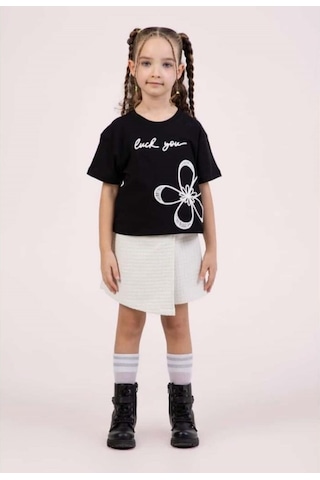 Dmb Kids Kız Şort Etek Takım 25ydmb0549 Siyah - Beyaz