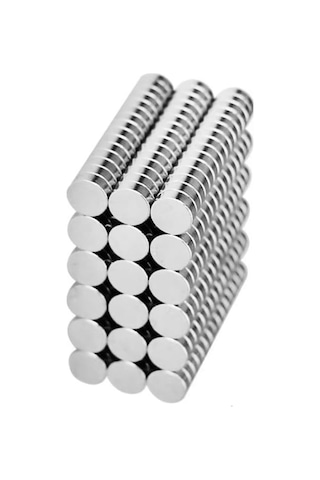 50 Adet 6x2 Mm Yuvarlak Güçlü Neodyum Mıknatıs Çap 6 Mm Kalınlık 2 Mm