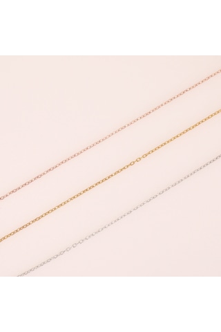 925 Ayar Gümüş 40 Forse Hayalet Kolye Zinciri - C00101 Altın