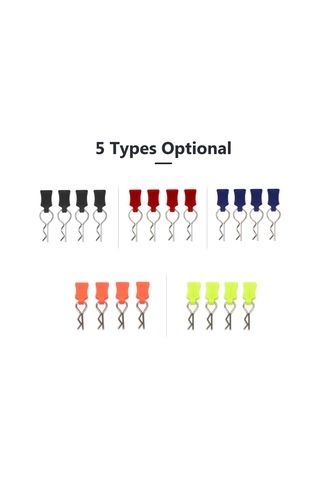 Kosona Traxxas, Hsp, Redcat, Rc4wd Tamiya İçin 1/10 Rc Araç Kabuğu Sabitleme Pimi, 4 Parça, Turuncu