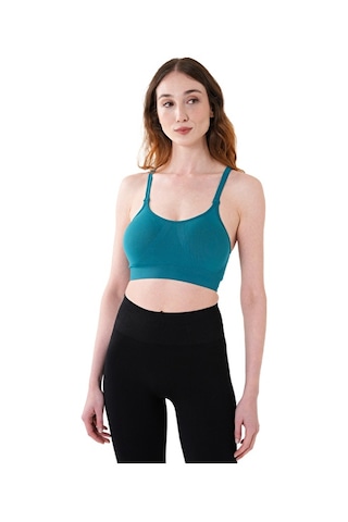 Musclecloth Nova Seamless Sırt Detaylı Bra Cool Blue