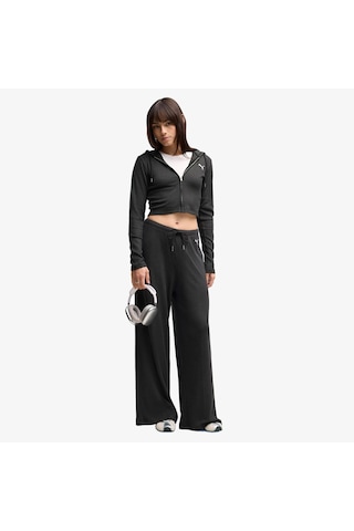 Puma Essential Ribbed Kadın Siyah Eşofman Altı 636667 Çok Renkli