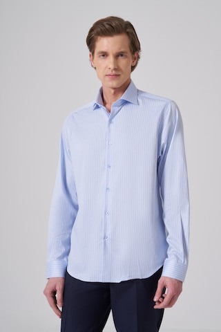 Morven Erkek A. Mavi Pamuk Trend Dynamic Fit İtalyan Yaka Gömlek 26mc004037311 A. Mavi