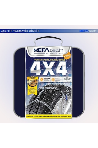 Mefatech Oto Lastik Kar Zinciri 285/55/r18 4x4 Tipi Takmatik Kolay Montaj Binek Suv Minibüs 10 CM
