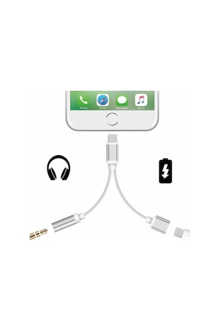 Codegen Iphone Uyumlu Lightning + 3.5mm Stereo Dönüştürücü Çoklayıcı Adaptör Cdg-cnv51